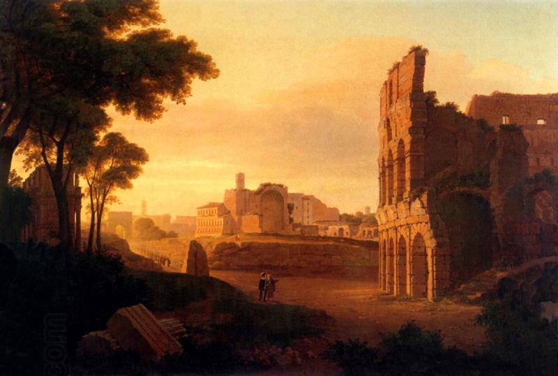 Rudolf Wiegmann Rom, Colosseum and the Roman Forum oil painting picture